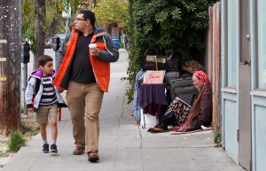 Walking past person in need