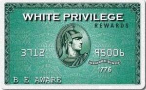 white privilege card