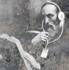 Jesus with ear phones